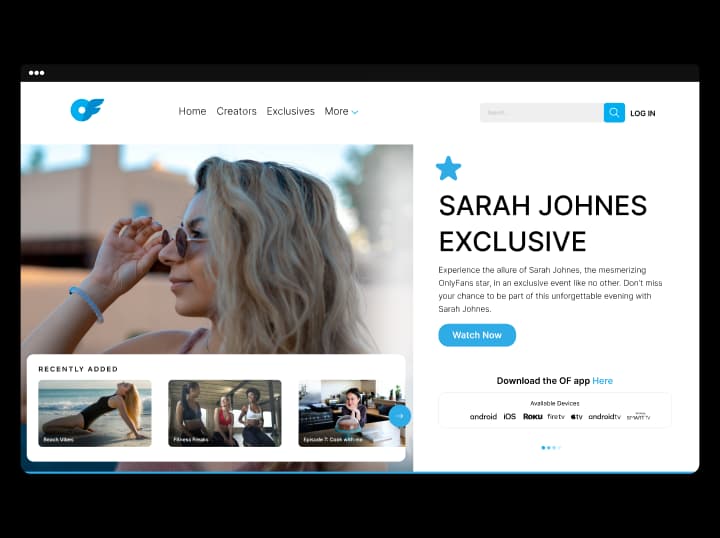Launch OnlyFans Like Streaming Platform